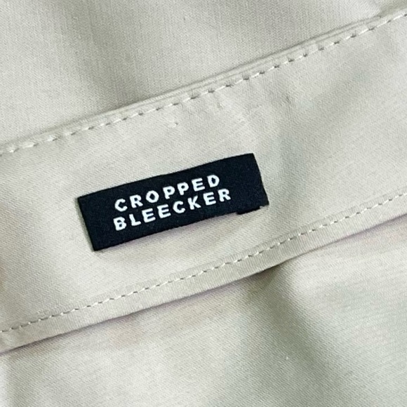 Lafayette 148 Cropped Bleecker Pant Beige Stretch Cotton Trouser Women's Size 14 - Picture 12 of 13